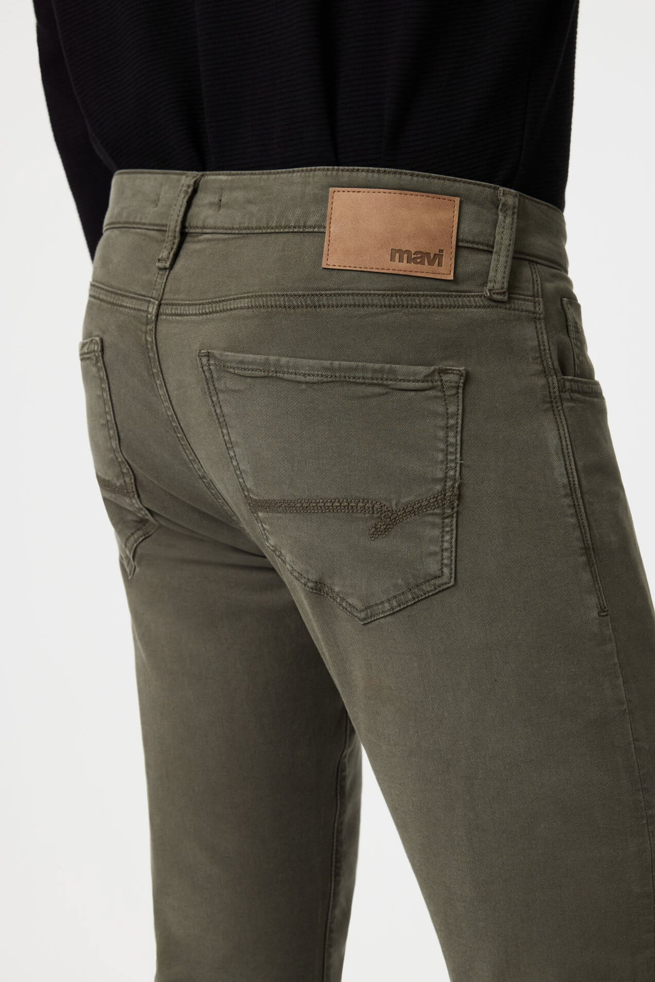 Mavi Jens Jake slim leg in tea leaf twill