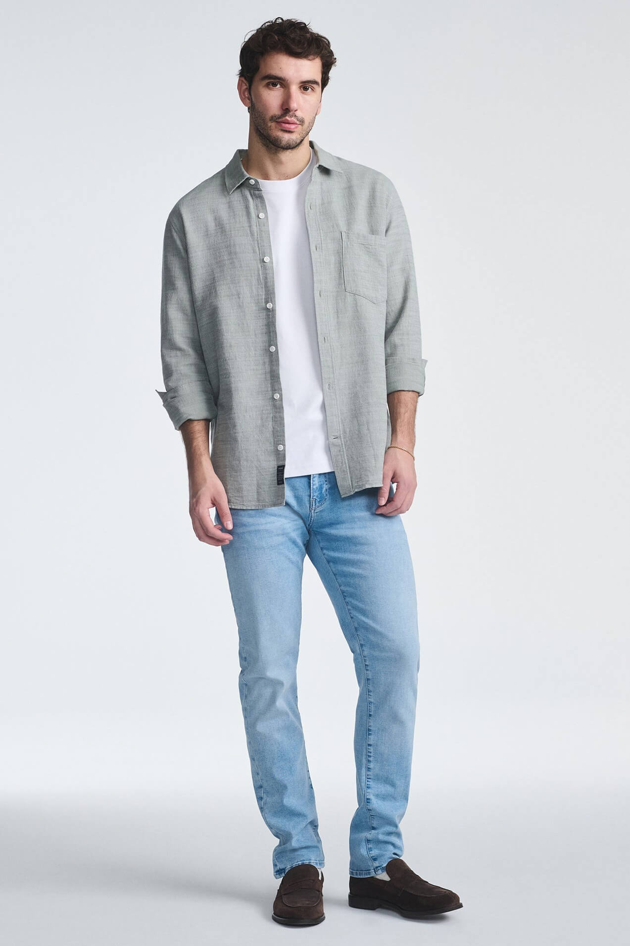 Mavi Jeans marcus slim straight in aqua feather blue