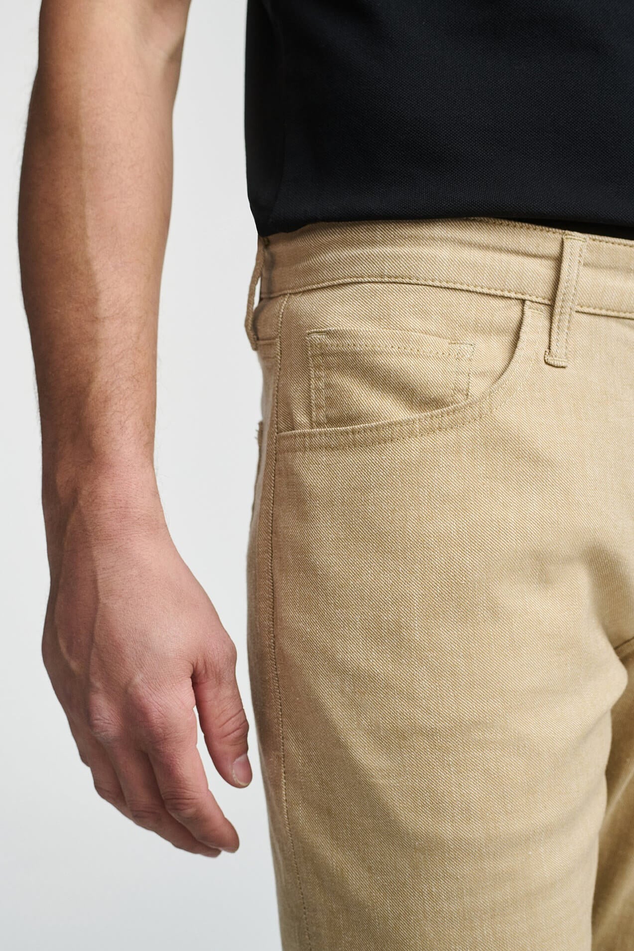 Mavi Jeans Marcus slim straight in beige linen
