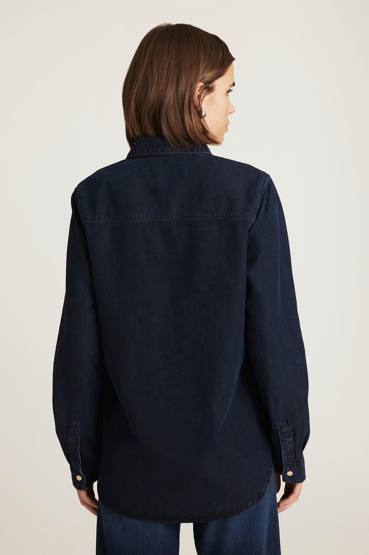 Mavi Jeans Nia Denim Shirt in ink gold premium