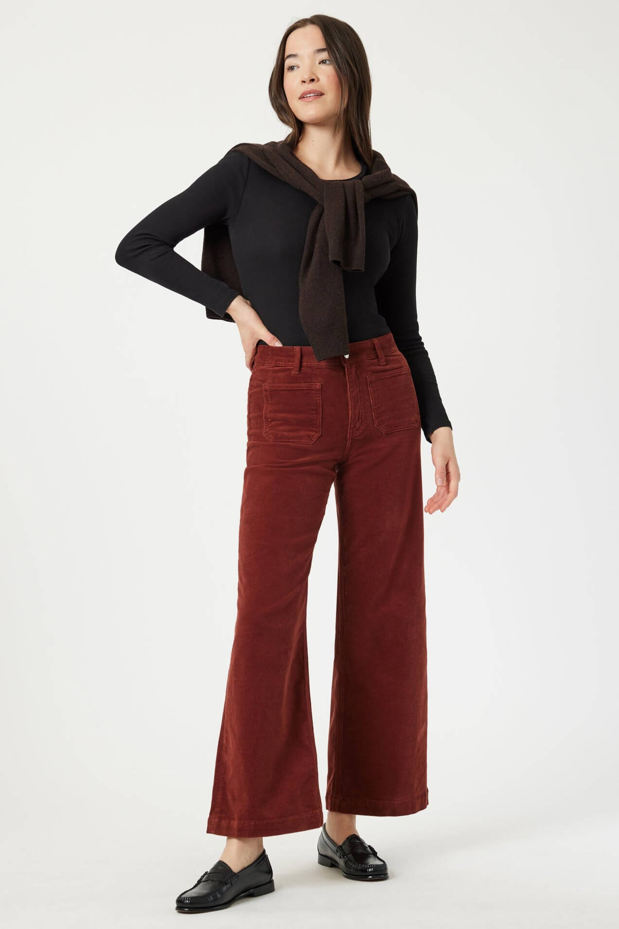 Mavi Jeans paloma marine wide leg in andorra cord