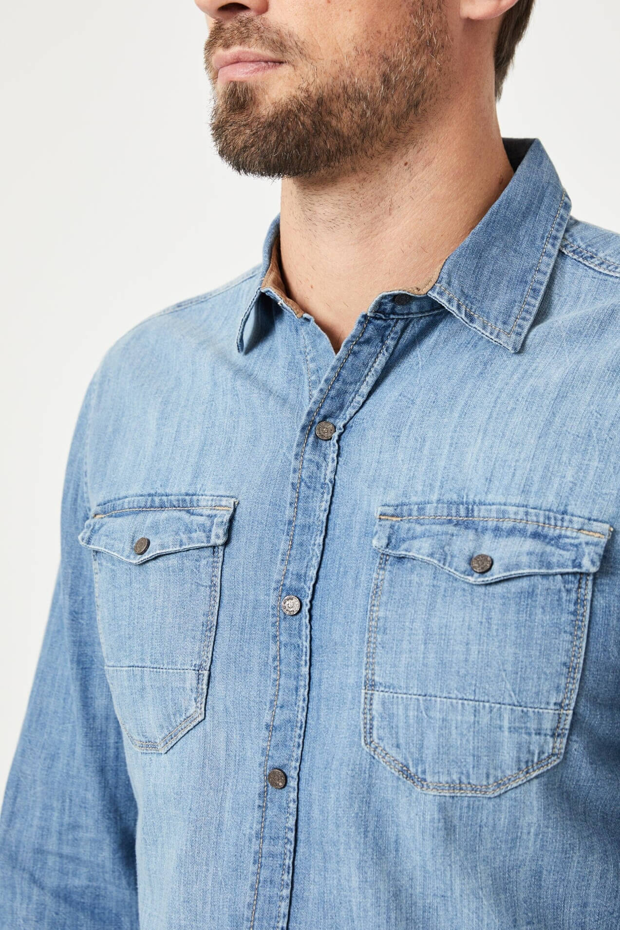 Mavi Jeans Rio Denim Shirt in Lt camo vintage