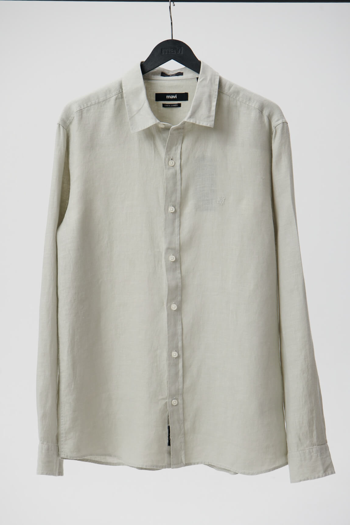 Mavi long sleeve linen shirt in moonstruck