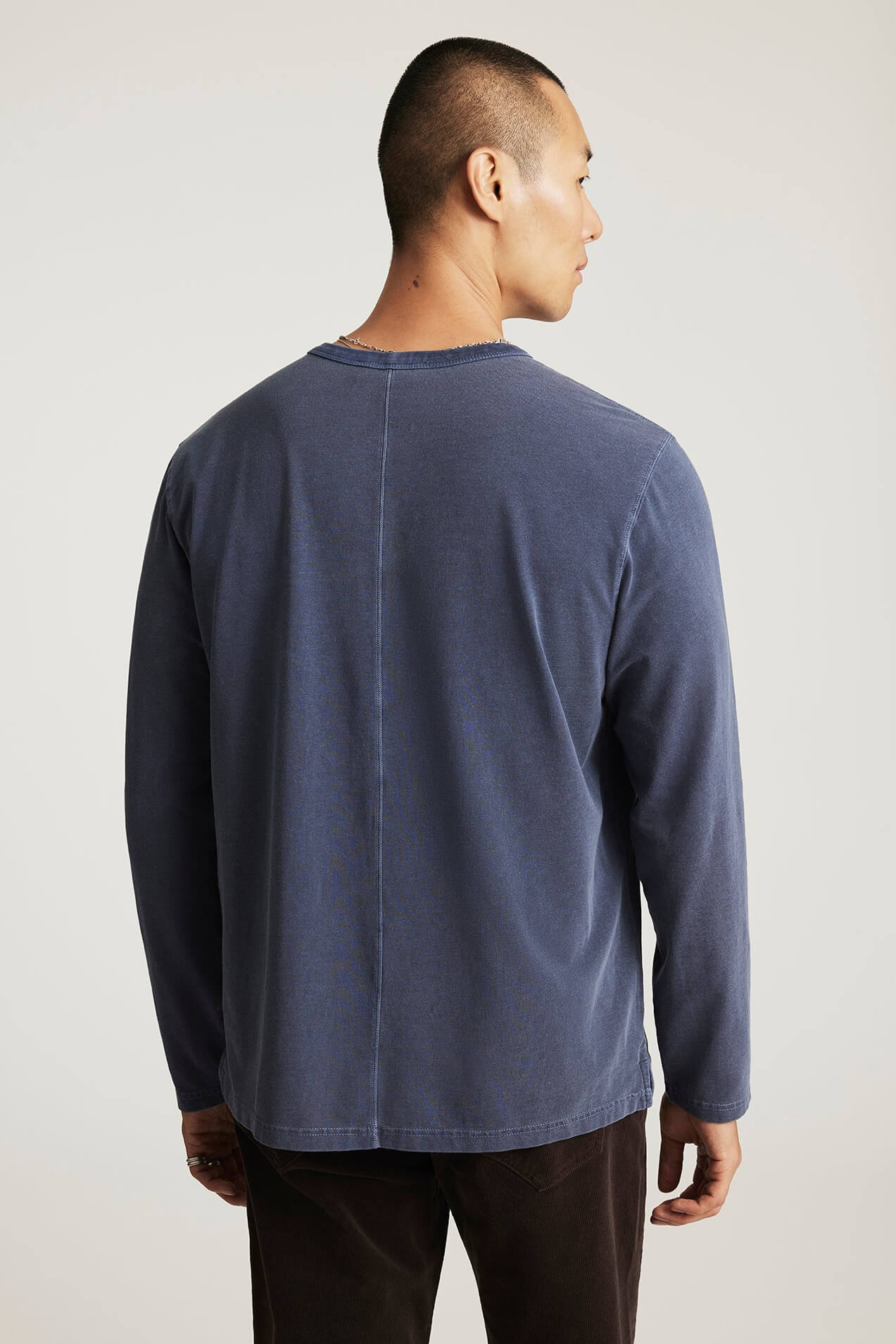 Mavi Long Sleeve Henley in outer space