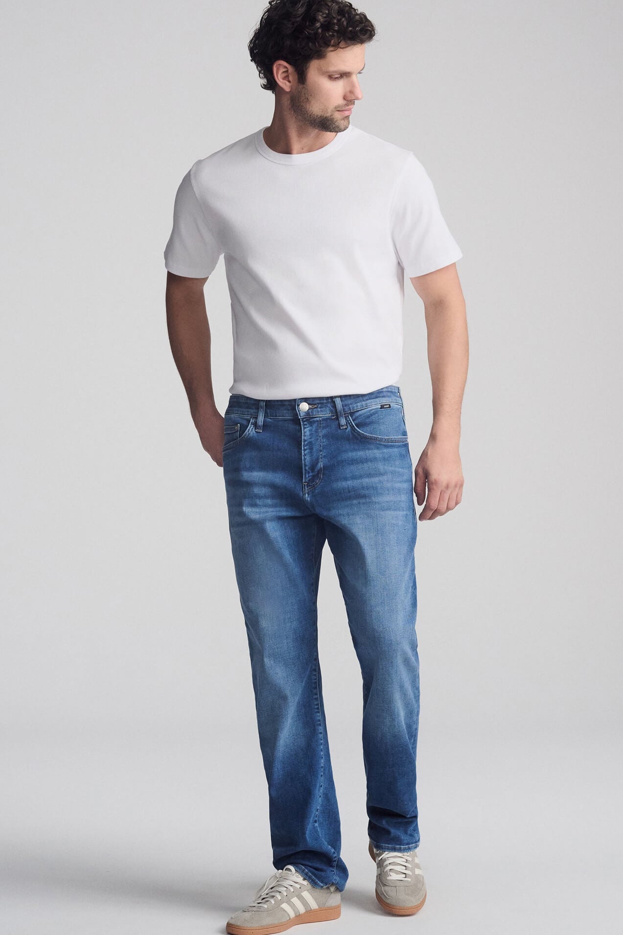 Mavi Matt Jeans in dark brushed feather blue