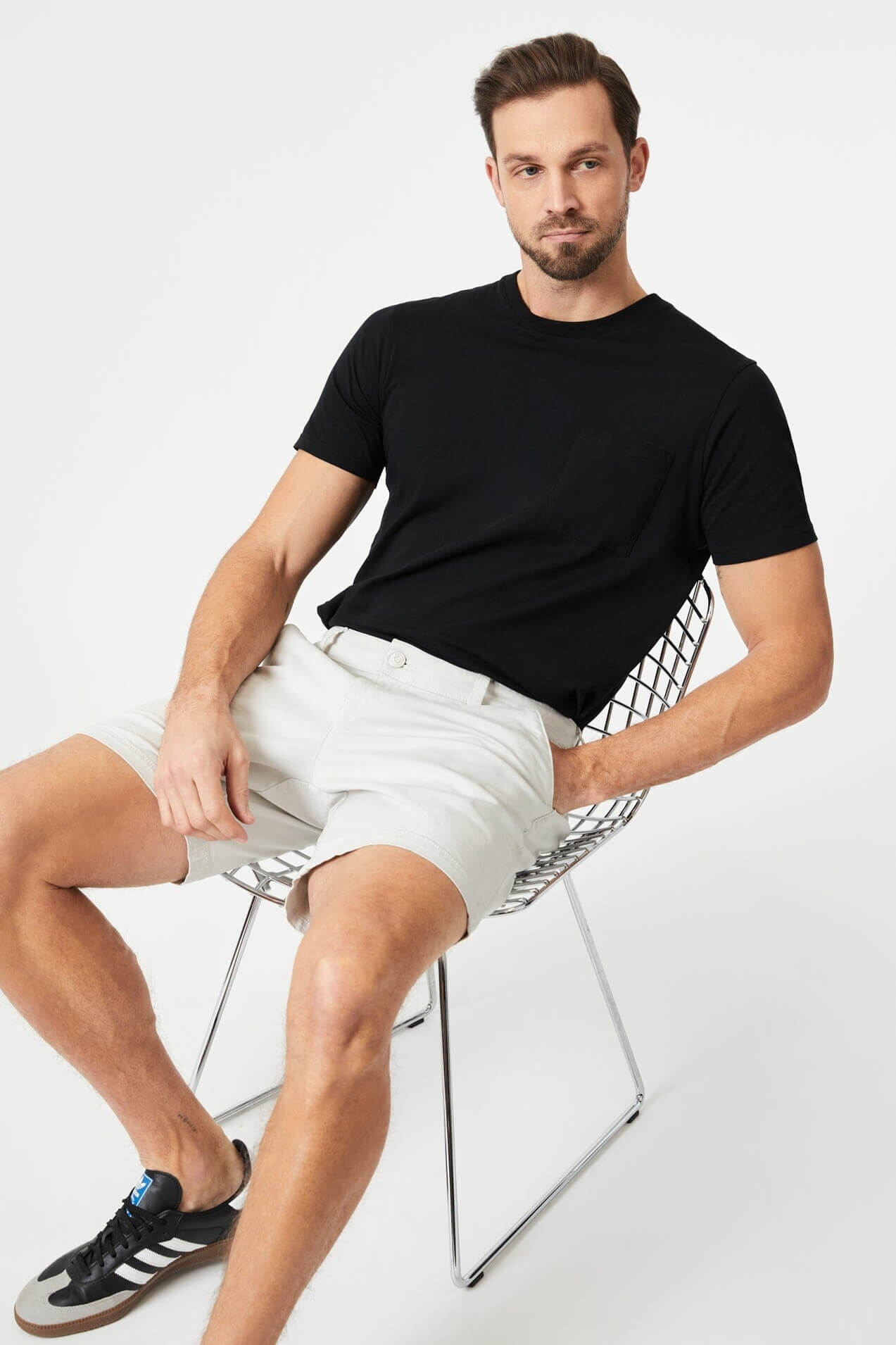 Mavi Jeans nate shorts in oyster mushroom twill