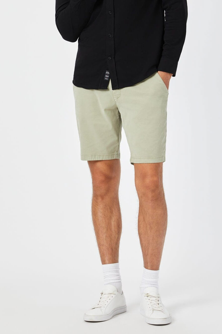 Mavi Jeans Noah 9" inseam short in sea grass luxe twill