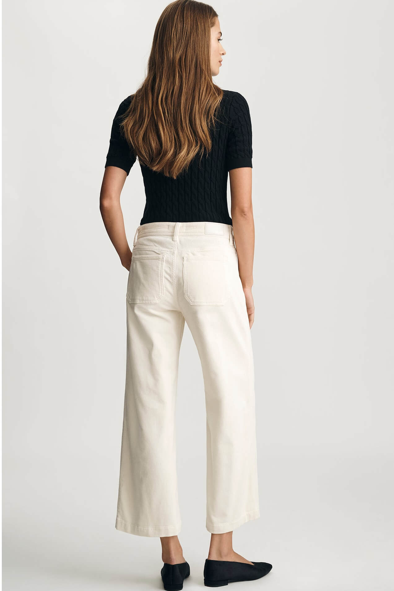 Mavi Paloma Marine Wide Leg in white cord