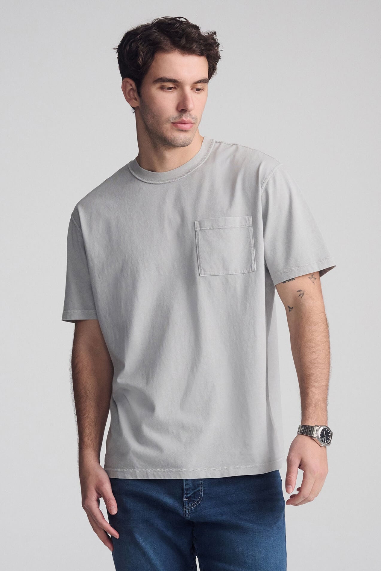 Mavi Jeans Pocket Tee in Griffin