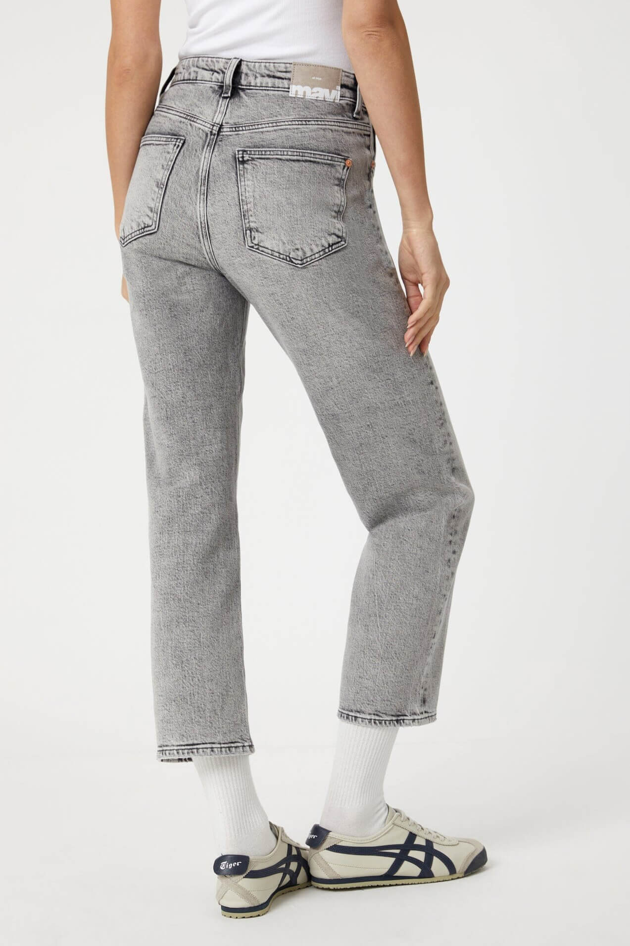 Mavi Savannah High Rise Straight Leg in smoke