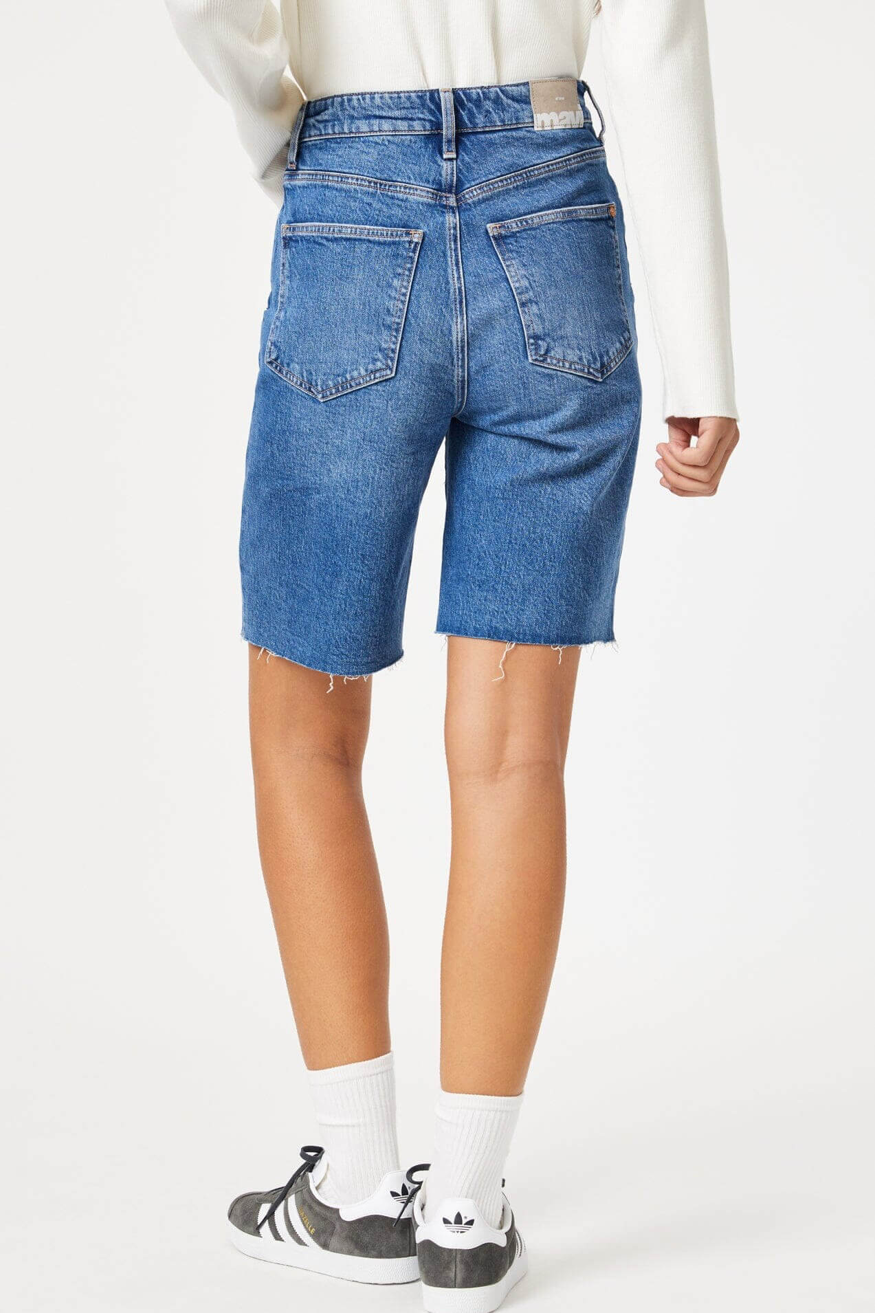 Mavi Jeans Selina bermuda shorts in mid brushed recycled blue