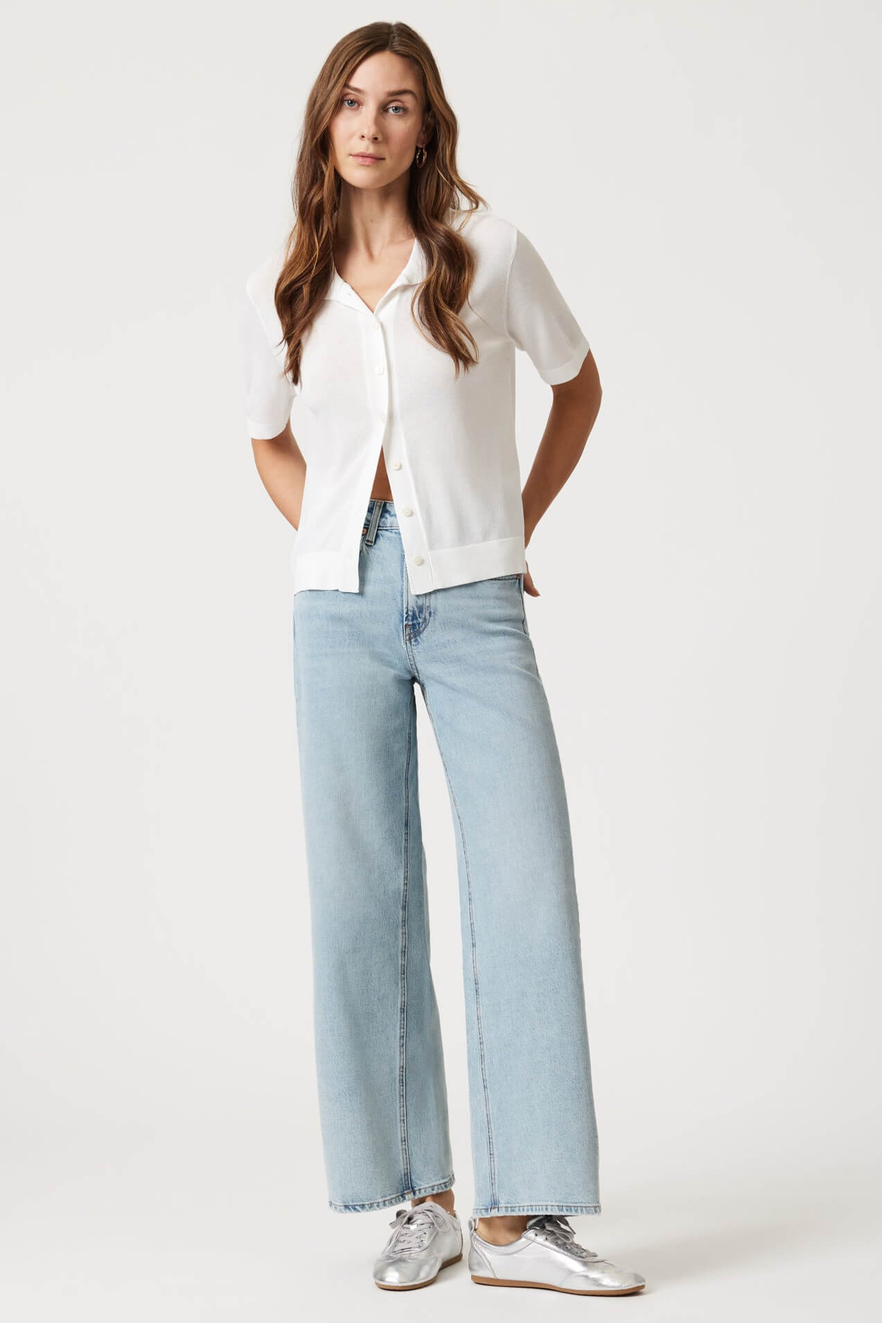Mavi Jeans siena wide leg jeans in bleached classic blue
