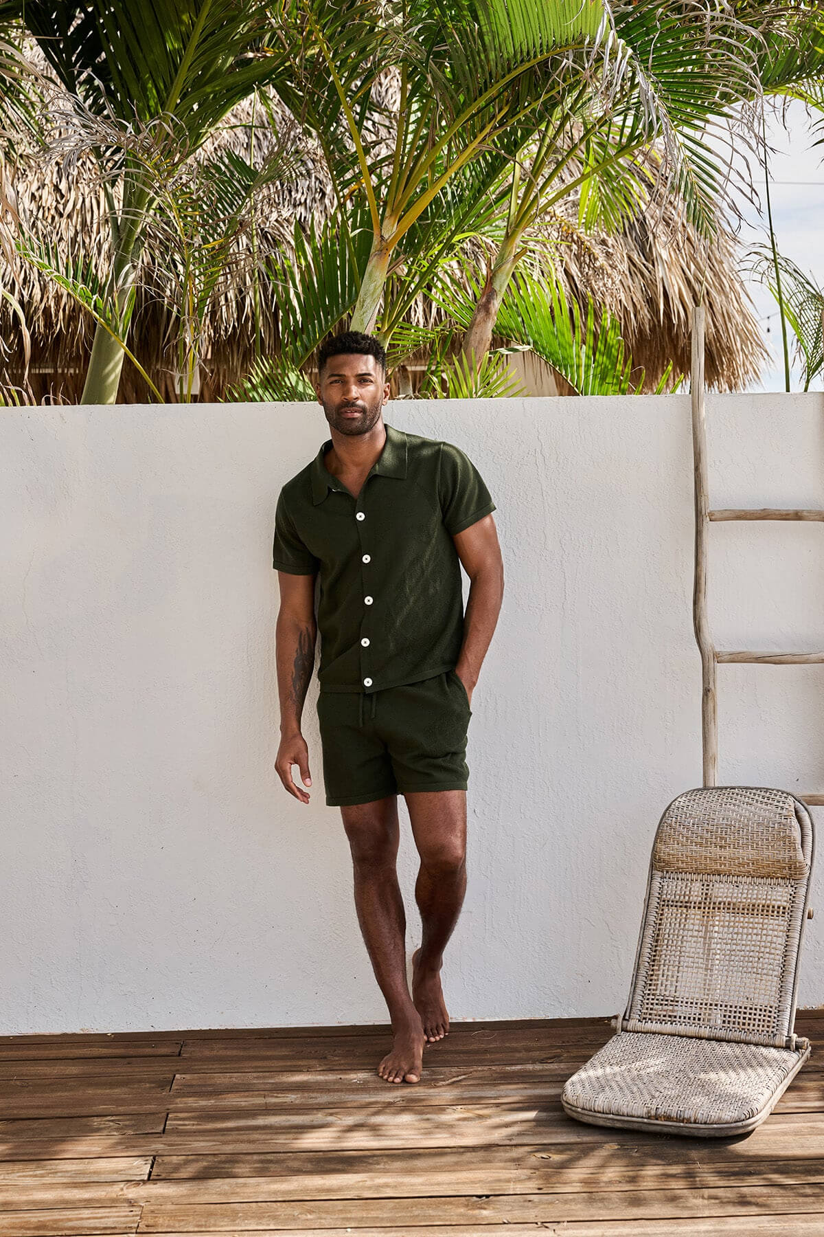 Green Pineapple Knit Shirt