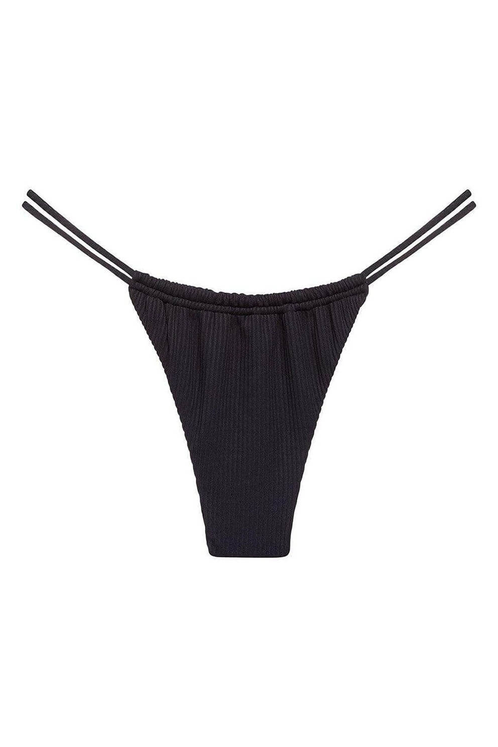 Montce swim brasil bikini bottom in black rib