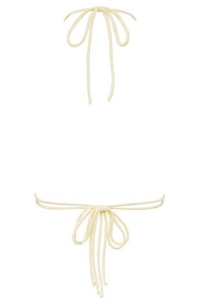 Montce Swim brasil bikini top in cream rib