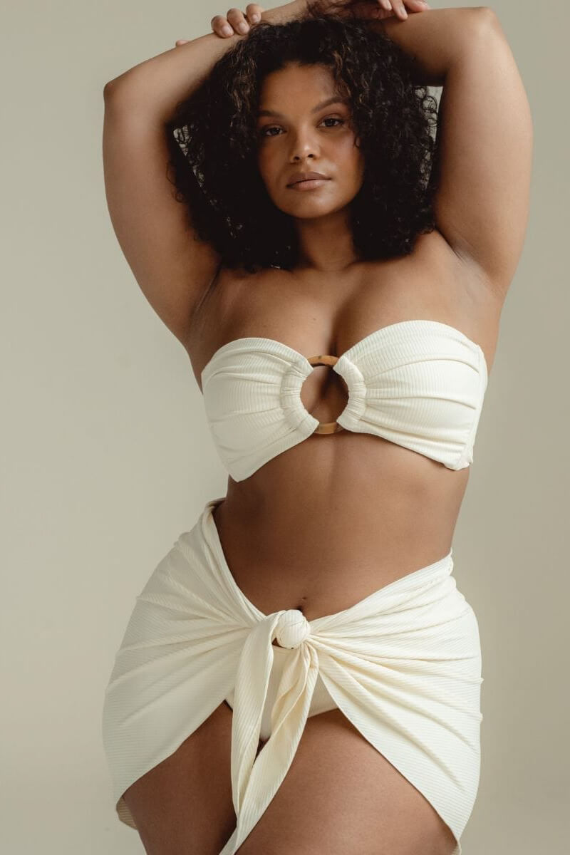 Montce cream rib sarong