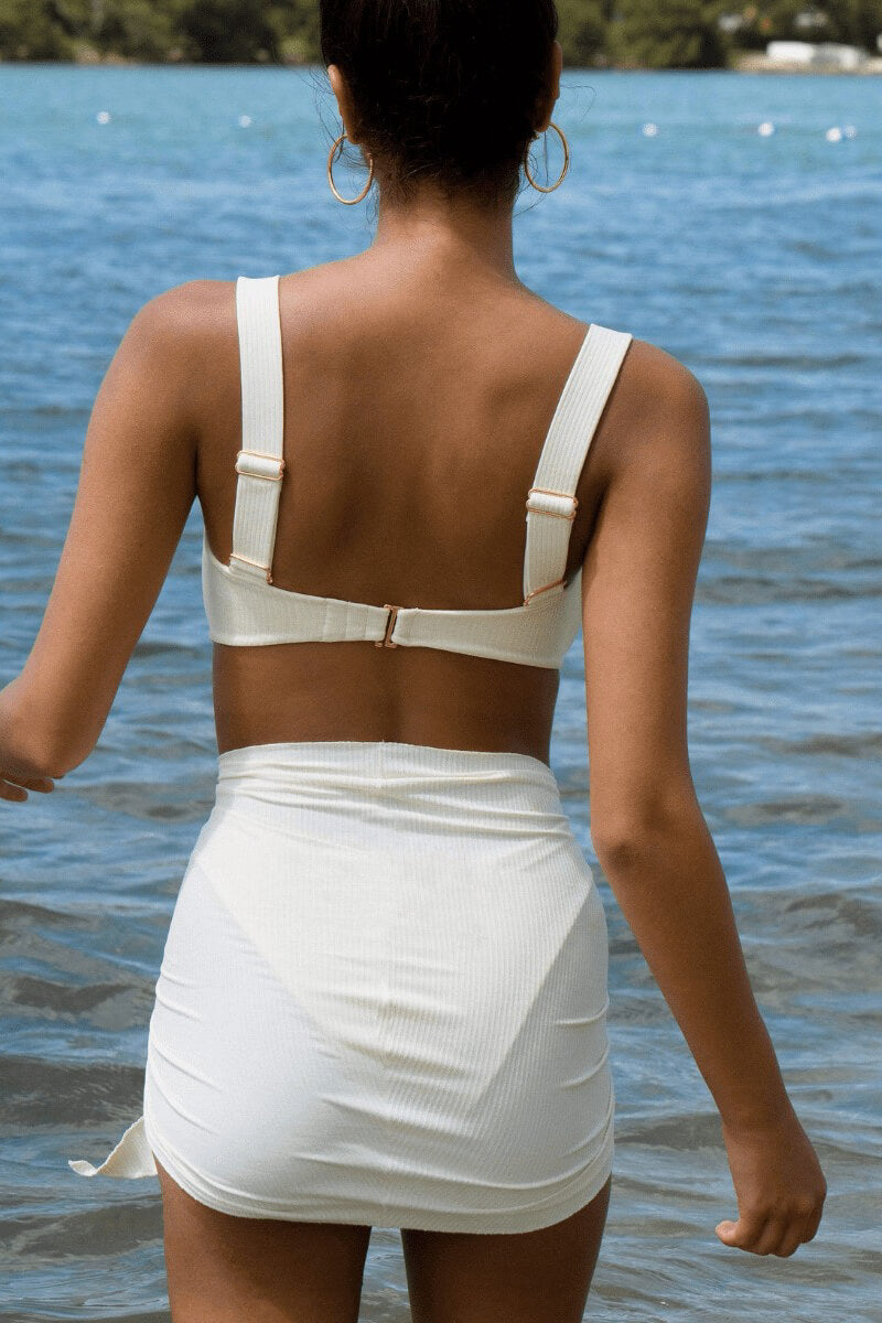 Montce cream rib sarong
