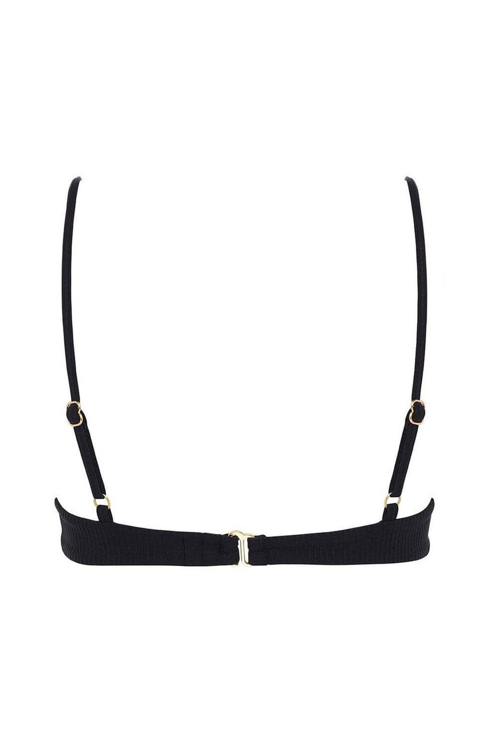 Montce Swim dainty top in black rib