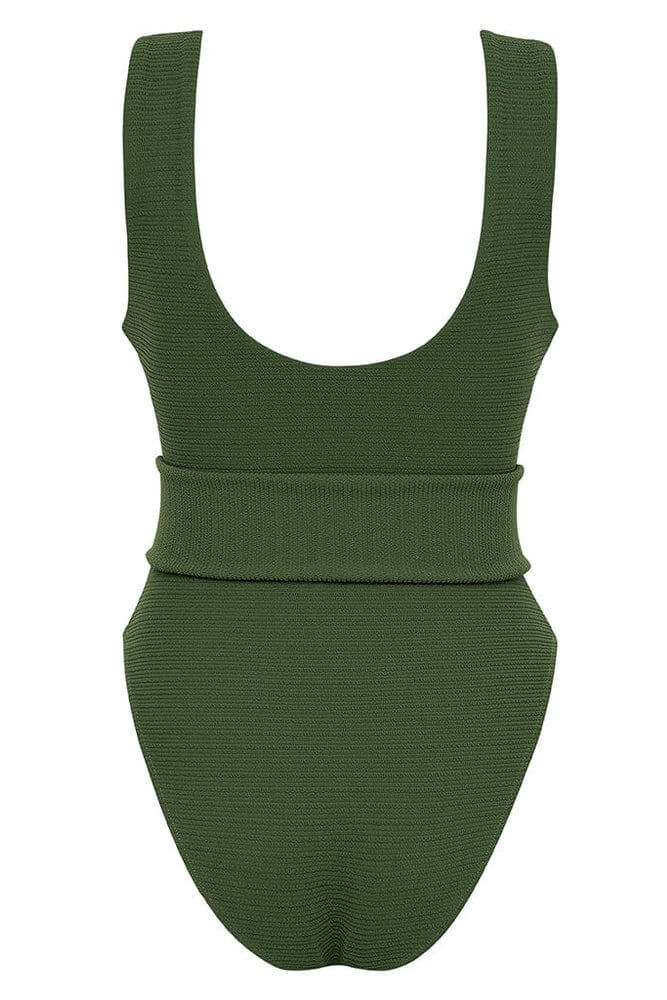 Montce Kim one piece in olive micro scrunch