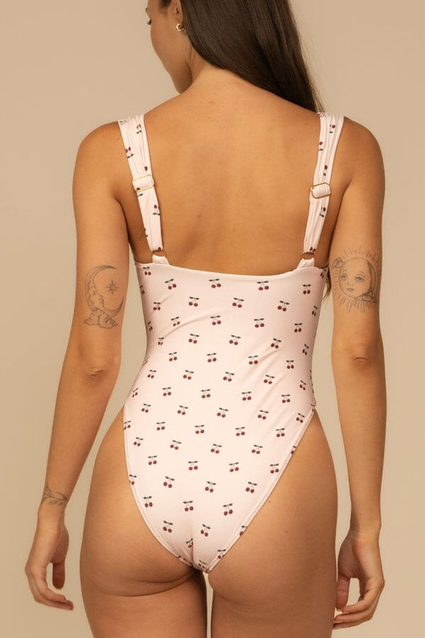 Montce Petal Variation One Piece in cherries
