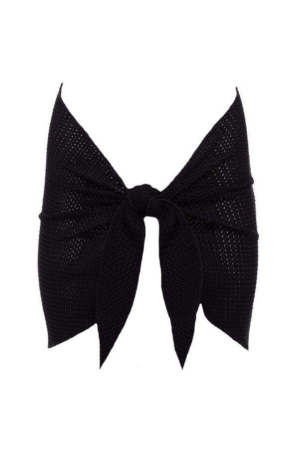 Montce Swim black crochet sarong