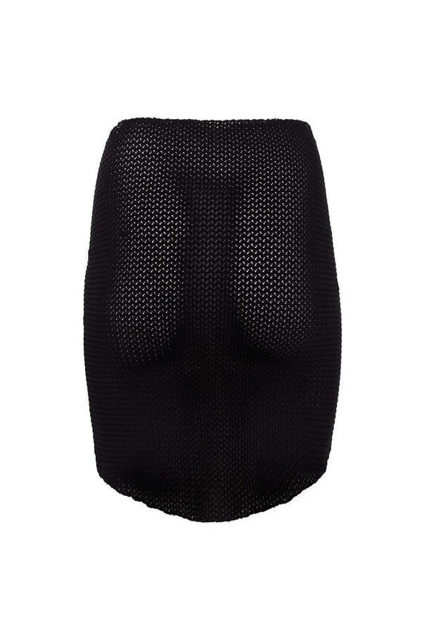 Montce Swim black crochet sarong