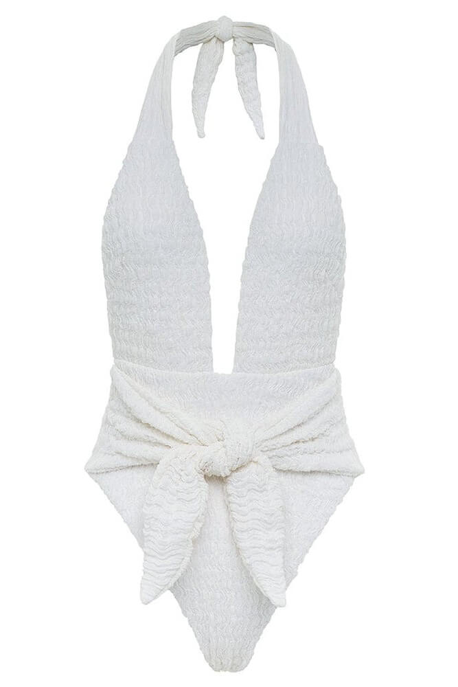 Montce Swim Tropez tie up one piece in seychelles