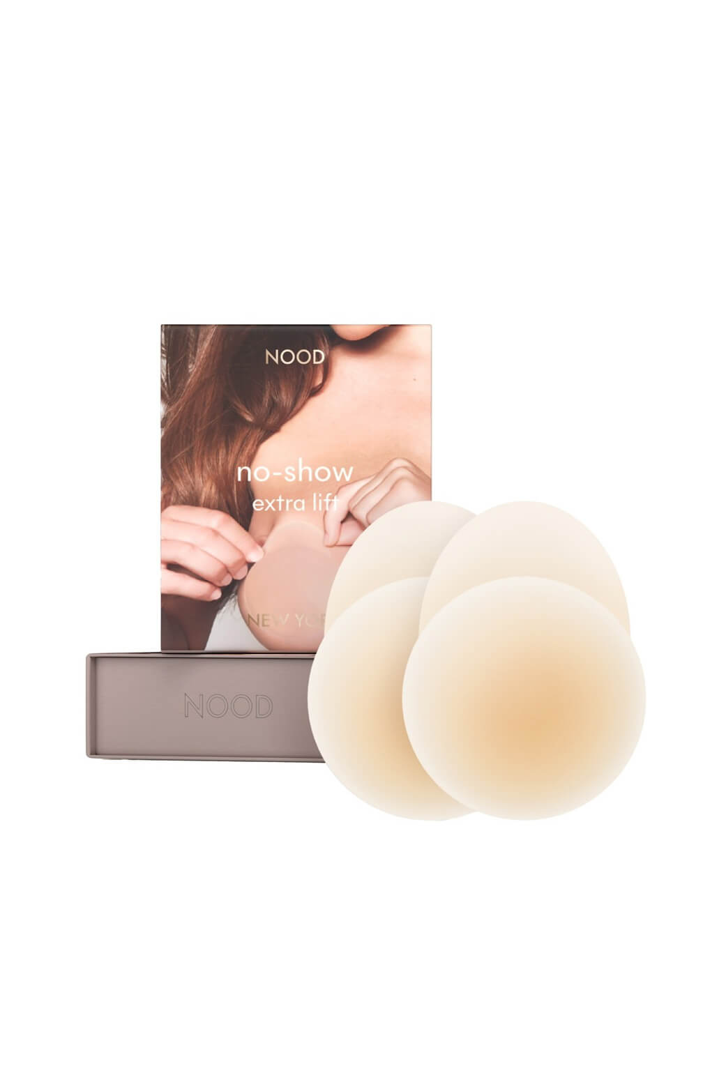 Nood no show extra lift nipple covers in buff