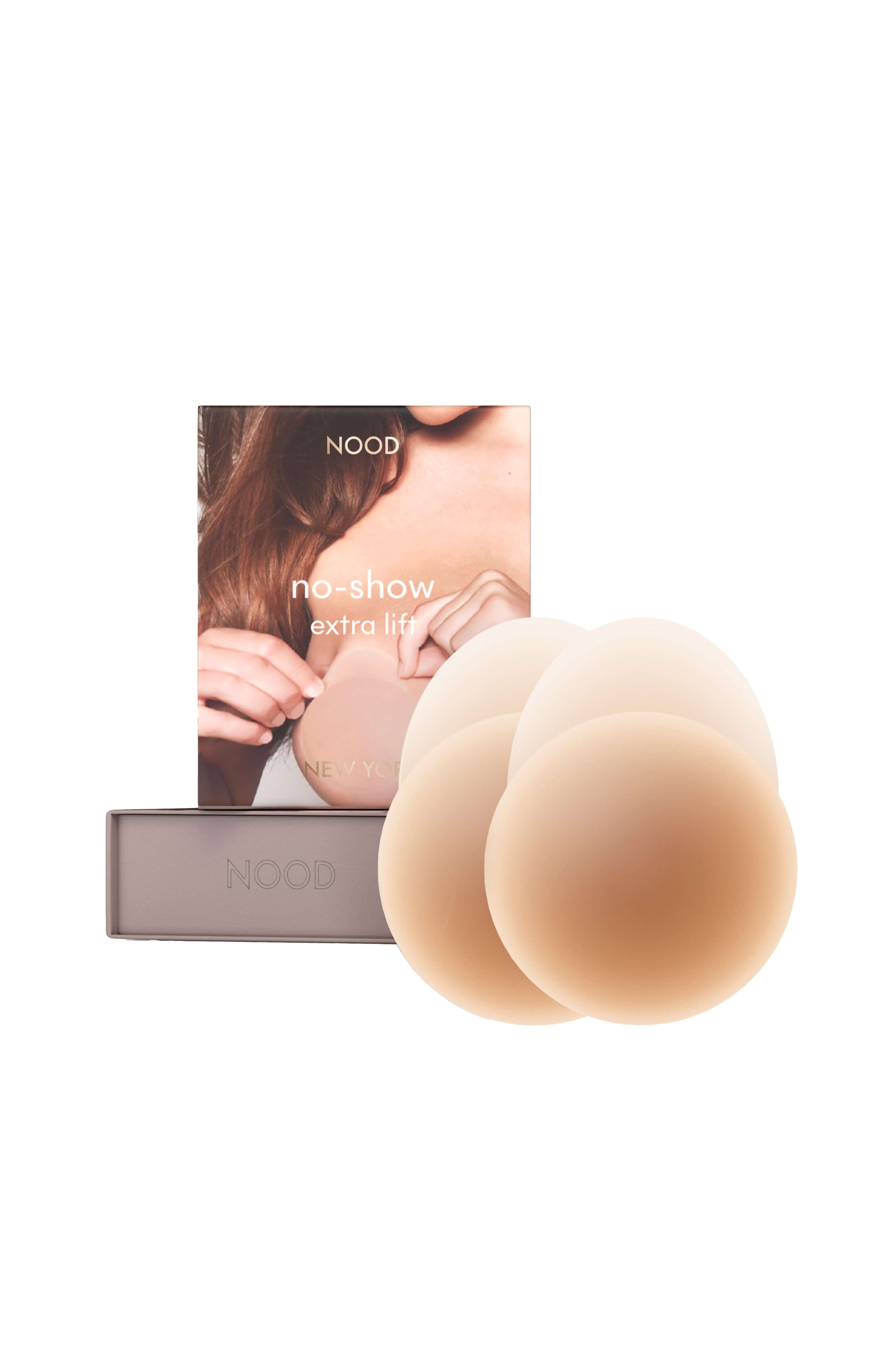Nood no show extra lift nipple covers in soft tan