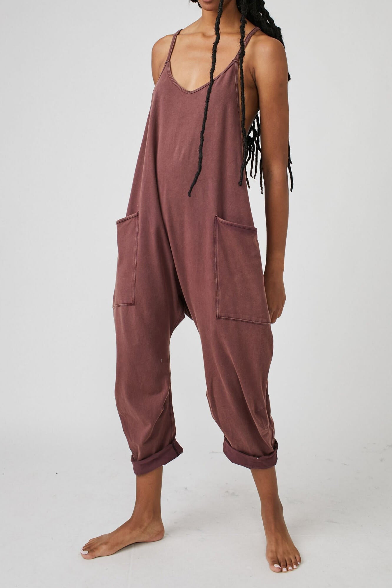 free people hot shot onesie bitter chocolate