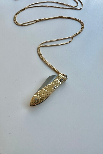Oceanne La Sardine pocket knife necklace