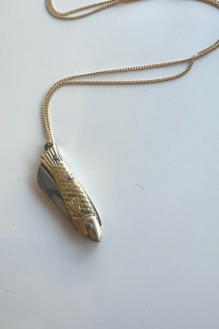 Oceanne La Sardine pocket knife necklace