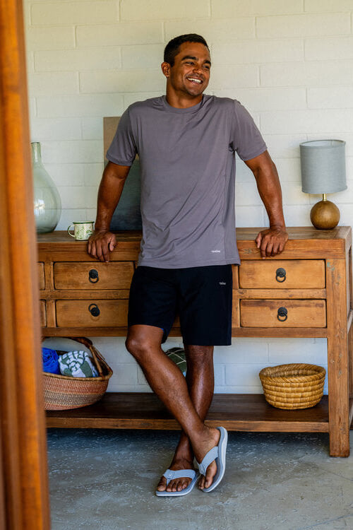 OluKai Ahi Kai Beach Sandal in ash