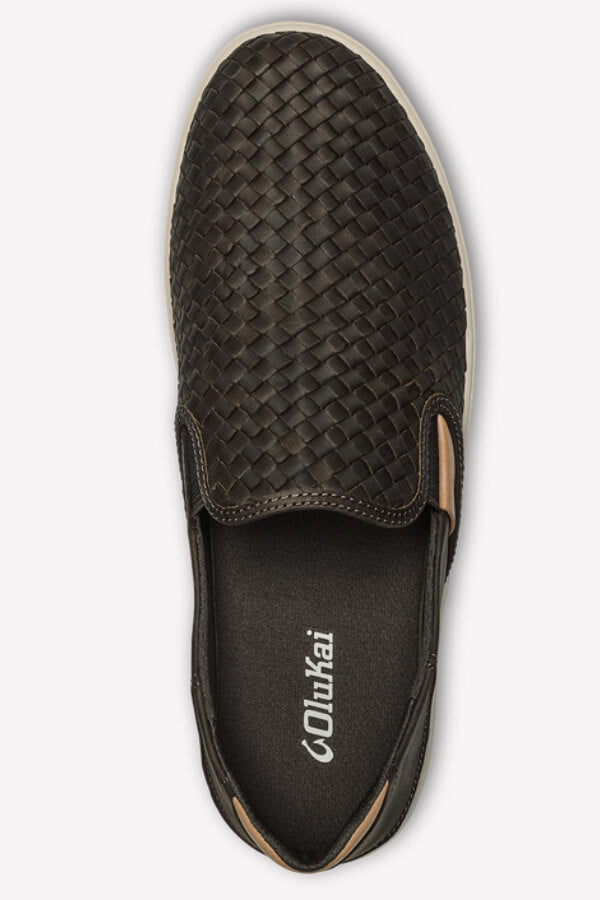 OluKai Laeahi Lauhala Shoe in dark java