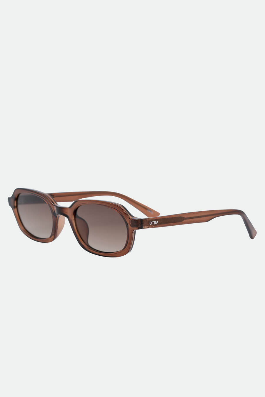Brown sunglasses on a white background