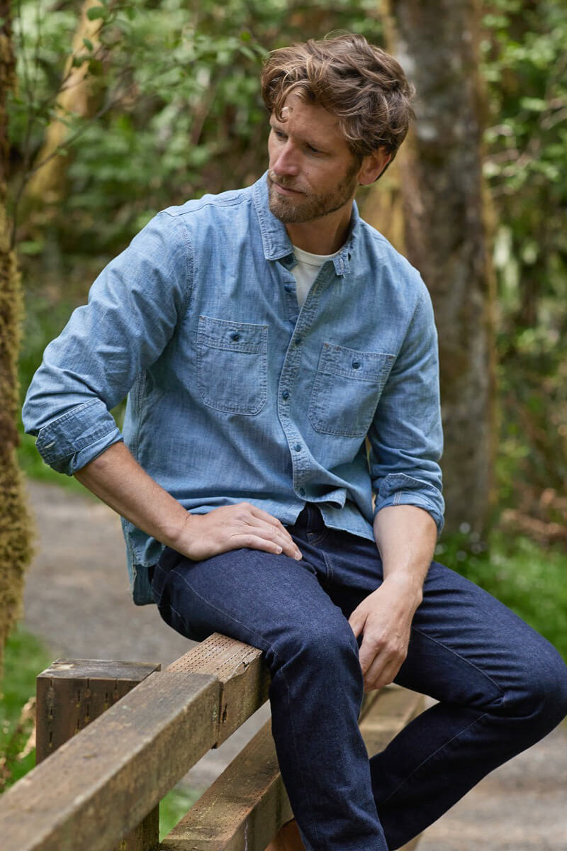 Outerknown chambray utility shirt