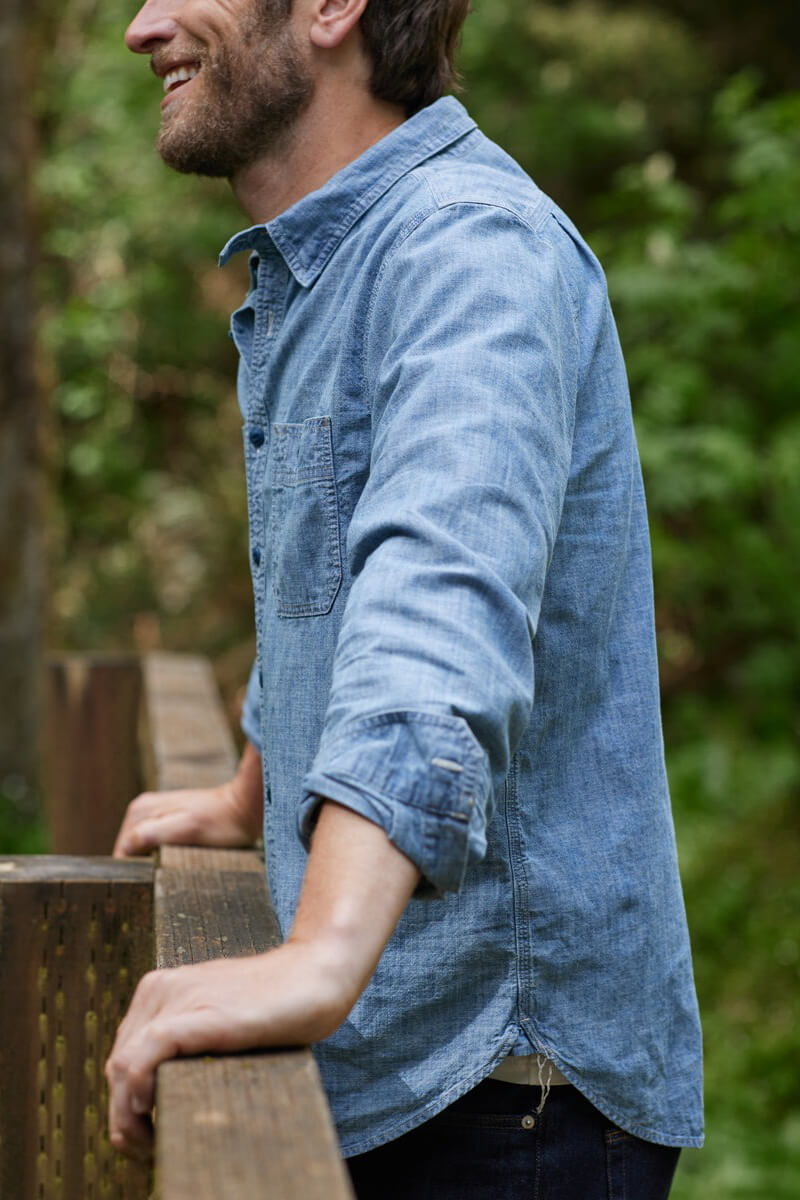 Outerknown chambray utility shirt