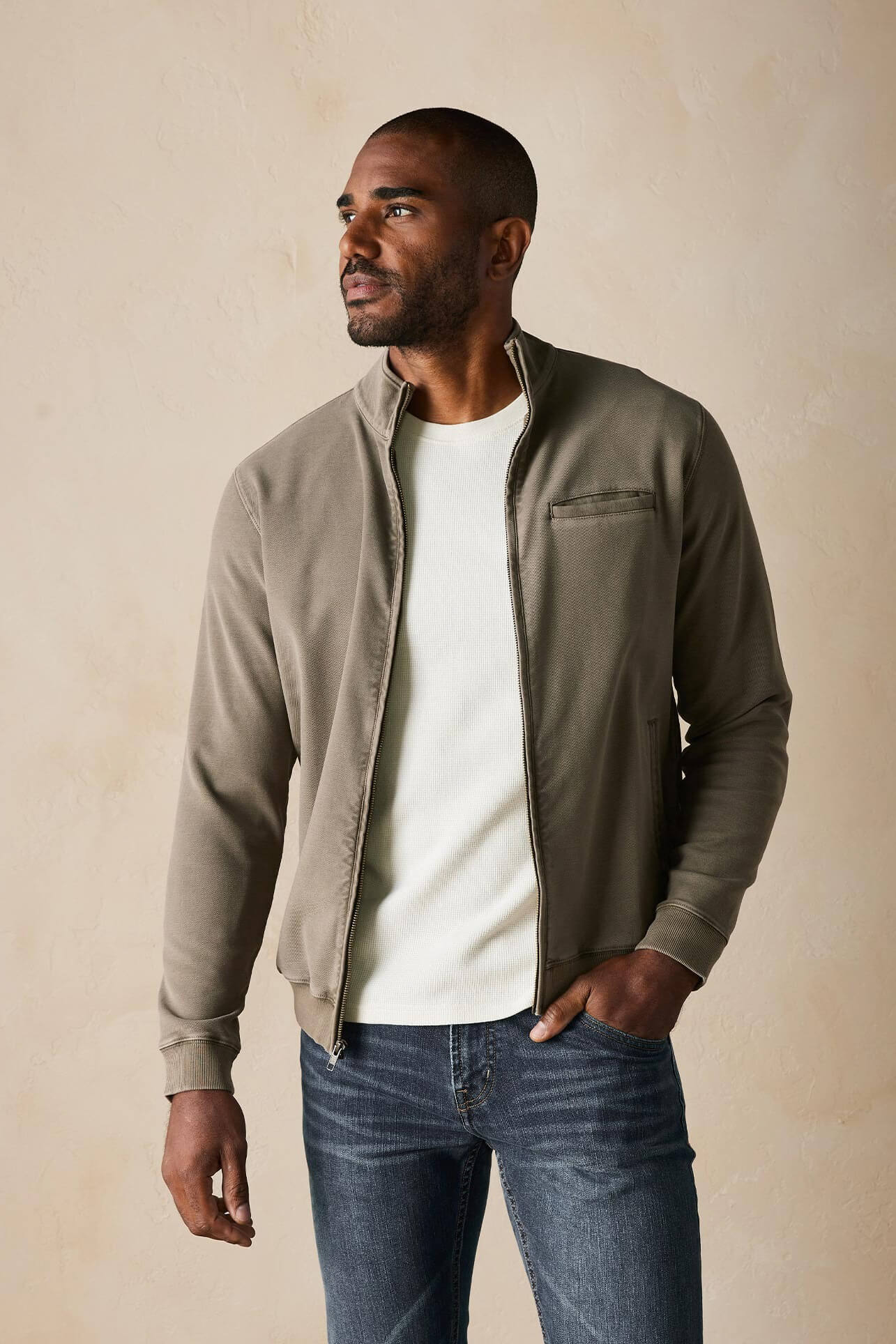 the normal brand comfort terry bomber