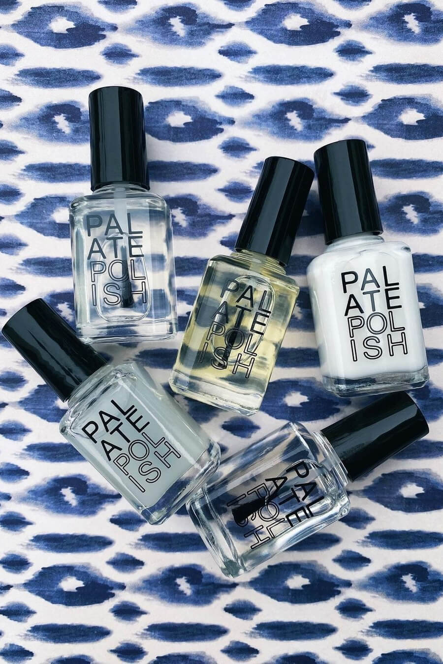 Palate nail polish in glaze top coat