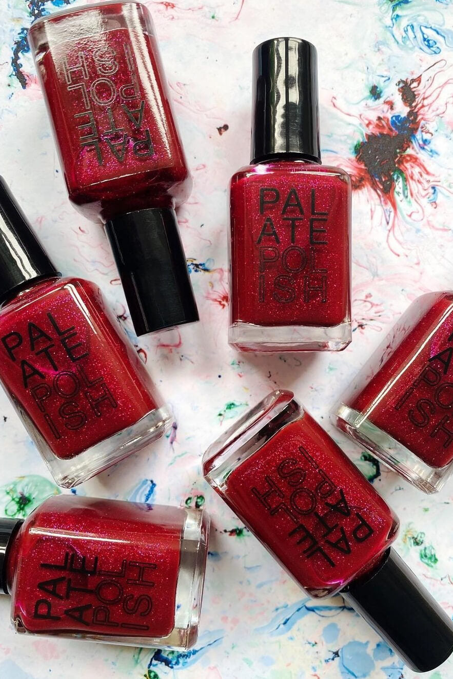 Palate nail polish in pomegranate