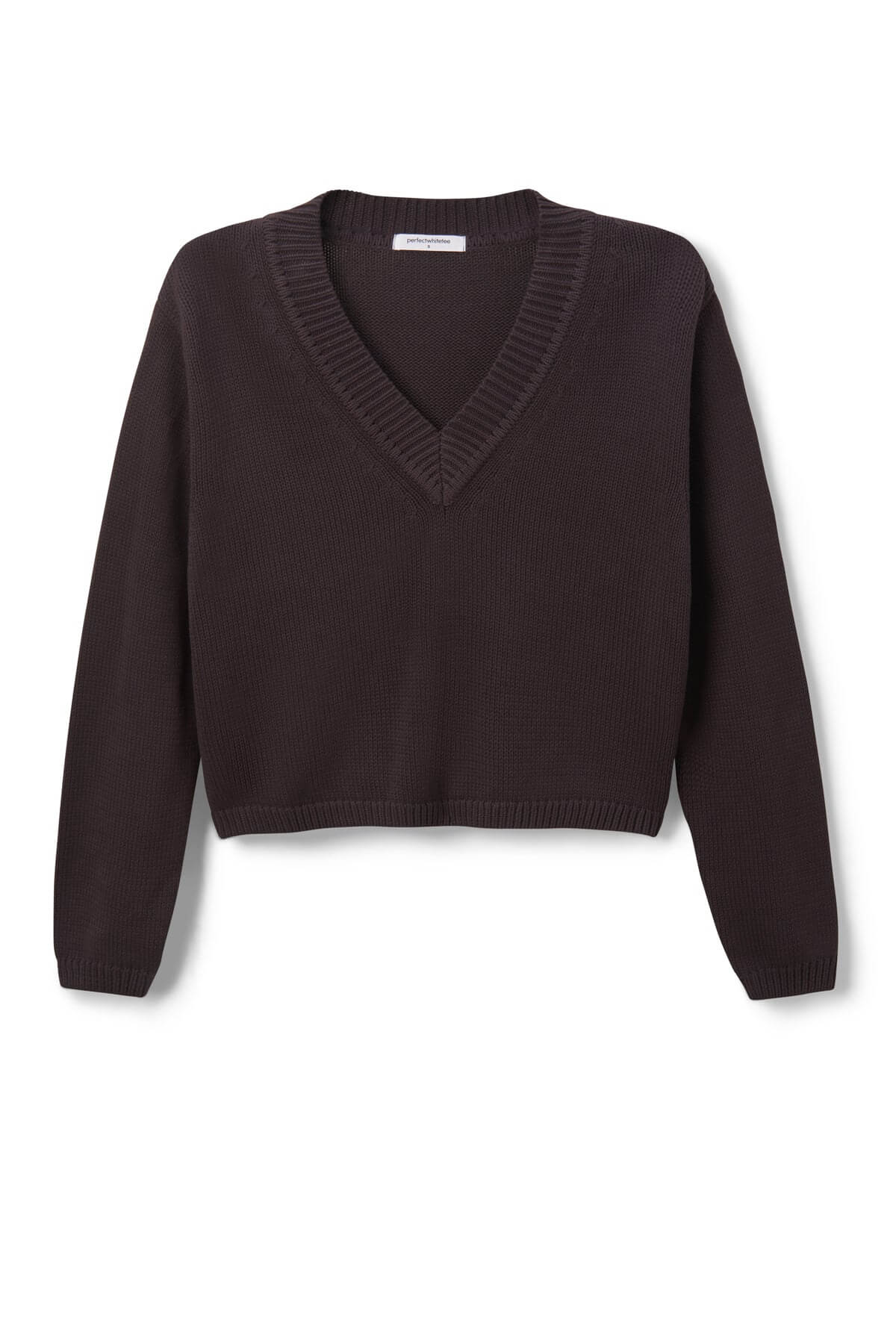 Perfect White Tee Addie Sweater in cocoa