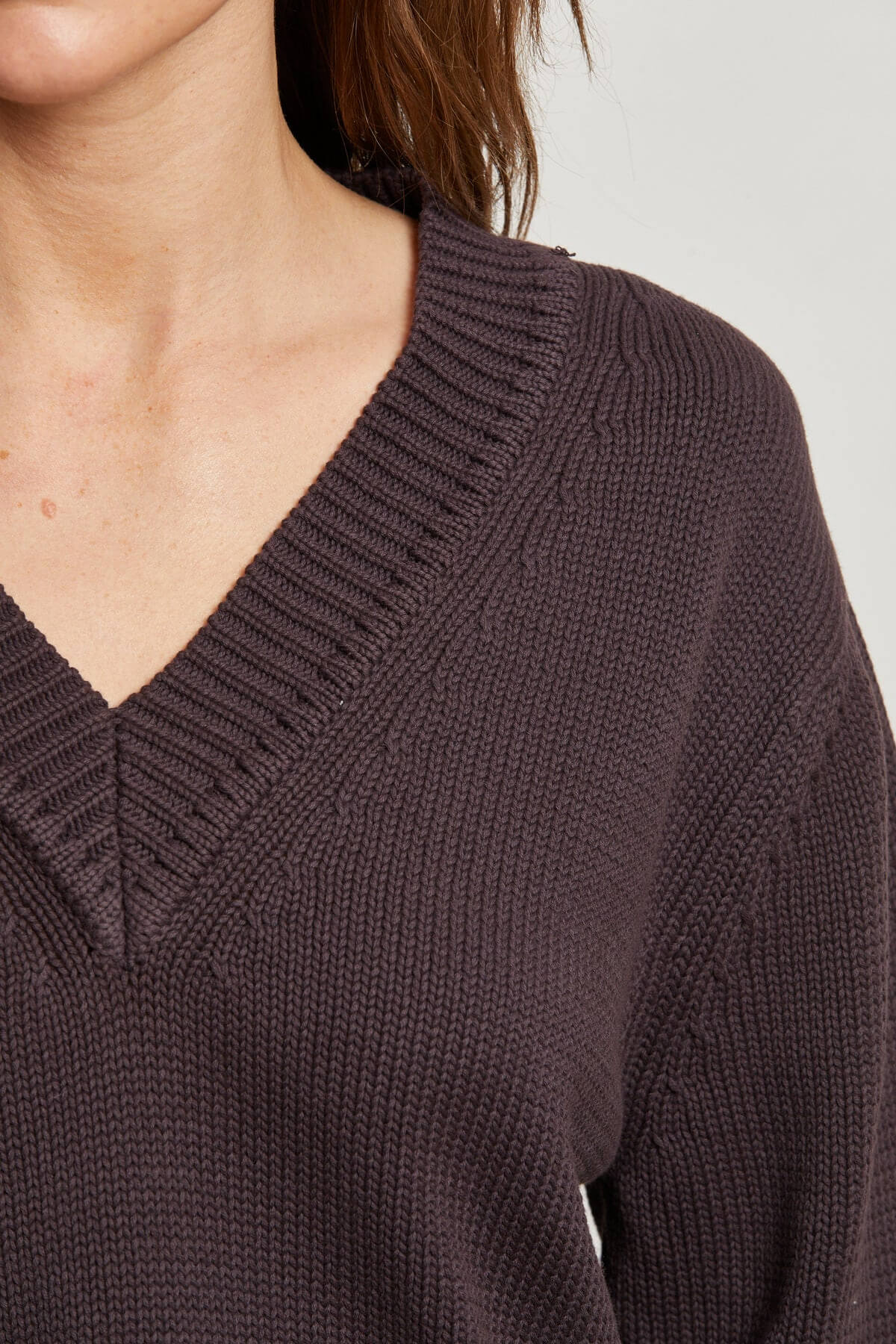 Perfect White Tee Addie Sweater in cocoa