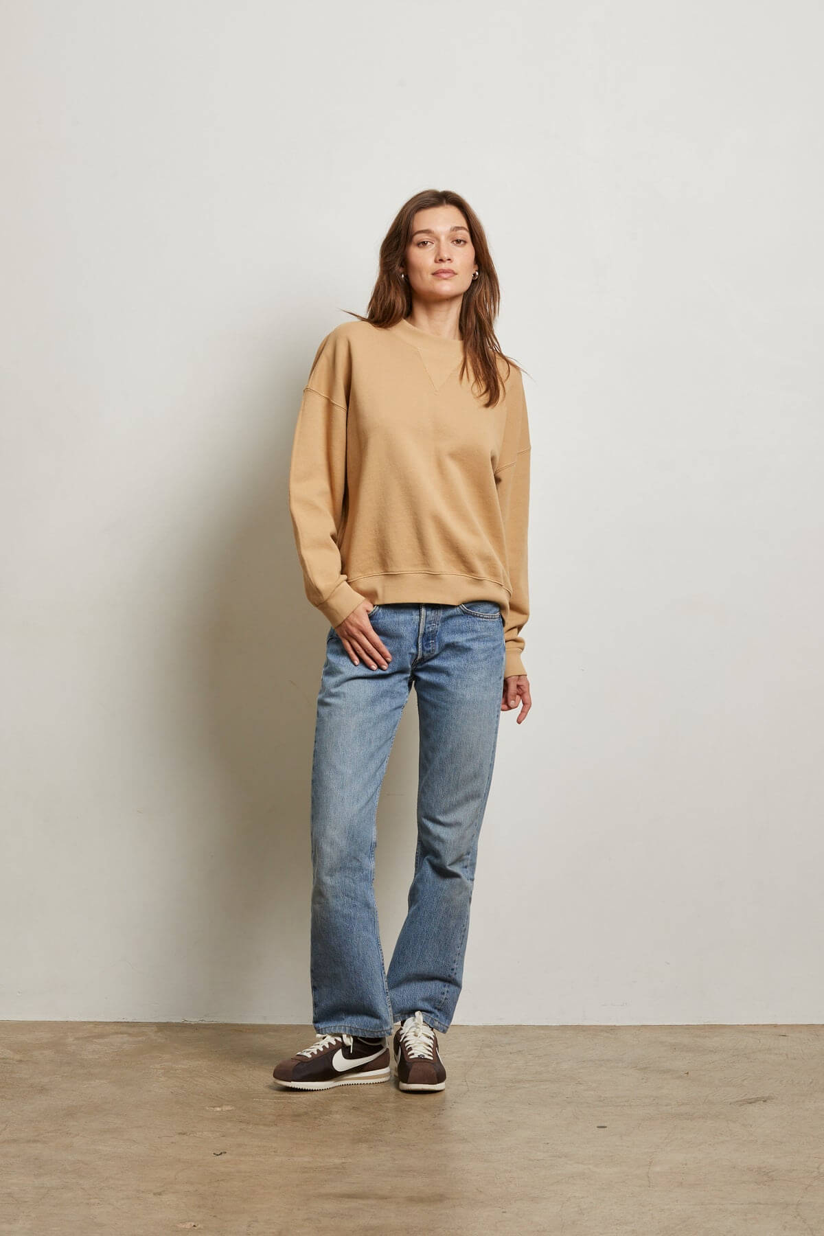 Perfect White Tee Blake Sweatshirt in suede