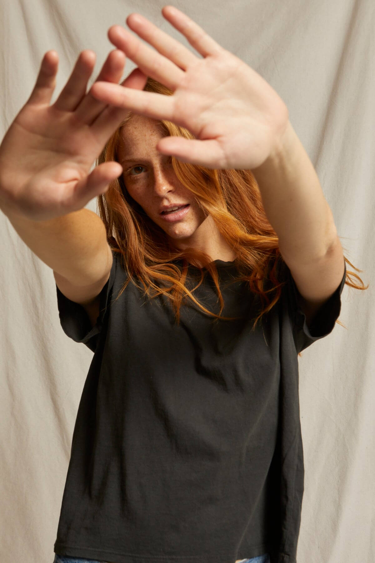 Perfect White Tee Harley boxy tee in vintage black