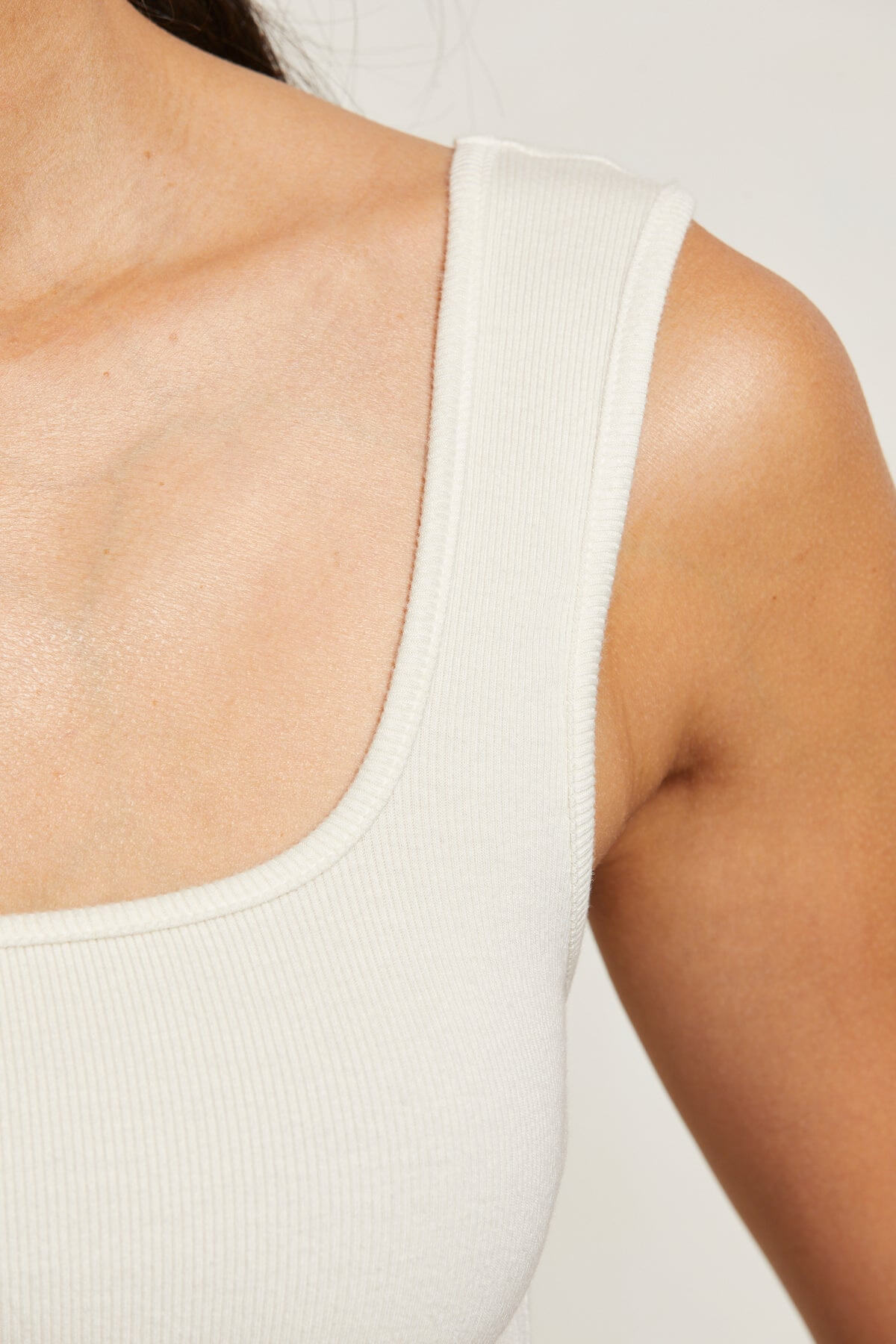 Perfect White Tee Kaitlyn Luxe Tank in sugar