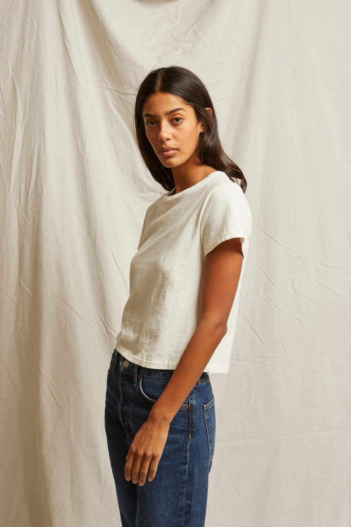 Perfect White Tee lisa tee in bright ivory