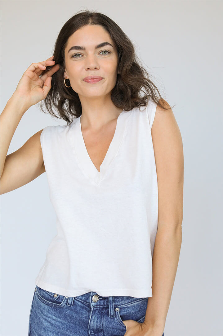 Perfect White Tee Margot tank in sugar