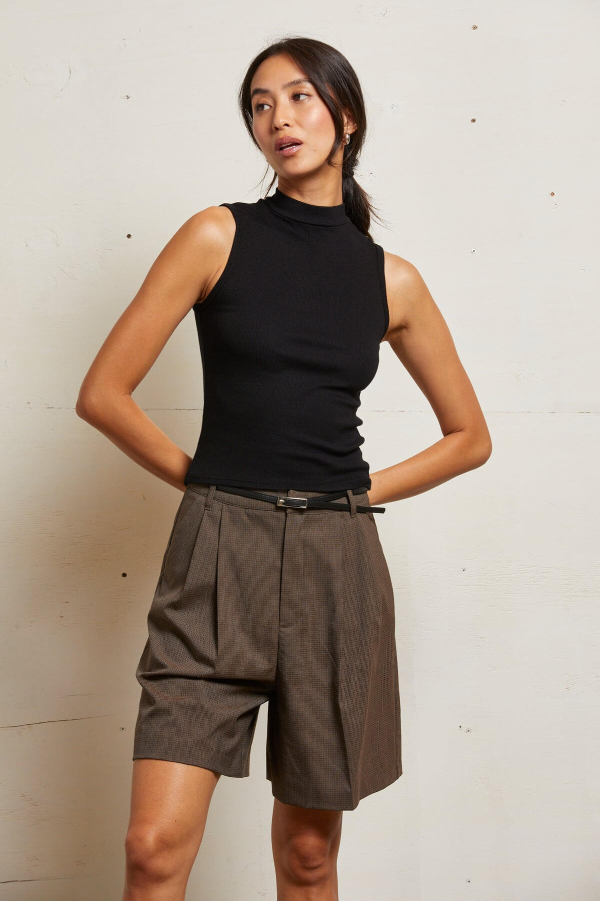 Perfect White Tee Mel Luxe Tank in black