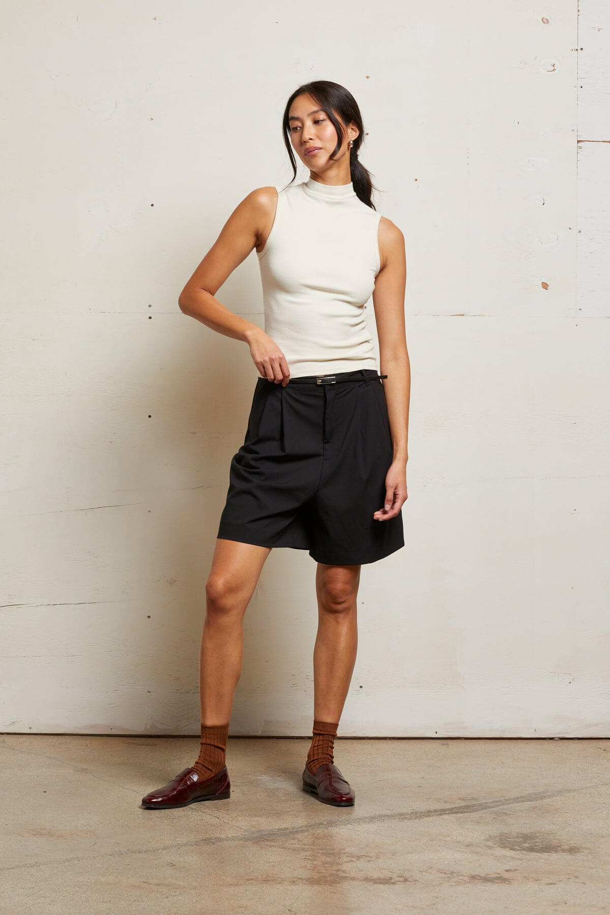 Perfect White Tee Mel Luxe Tank in sugar
