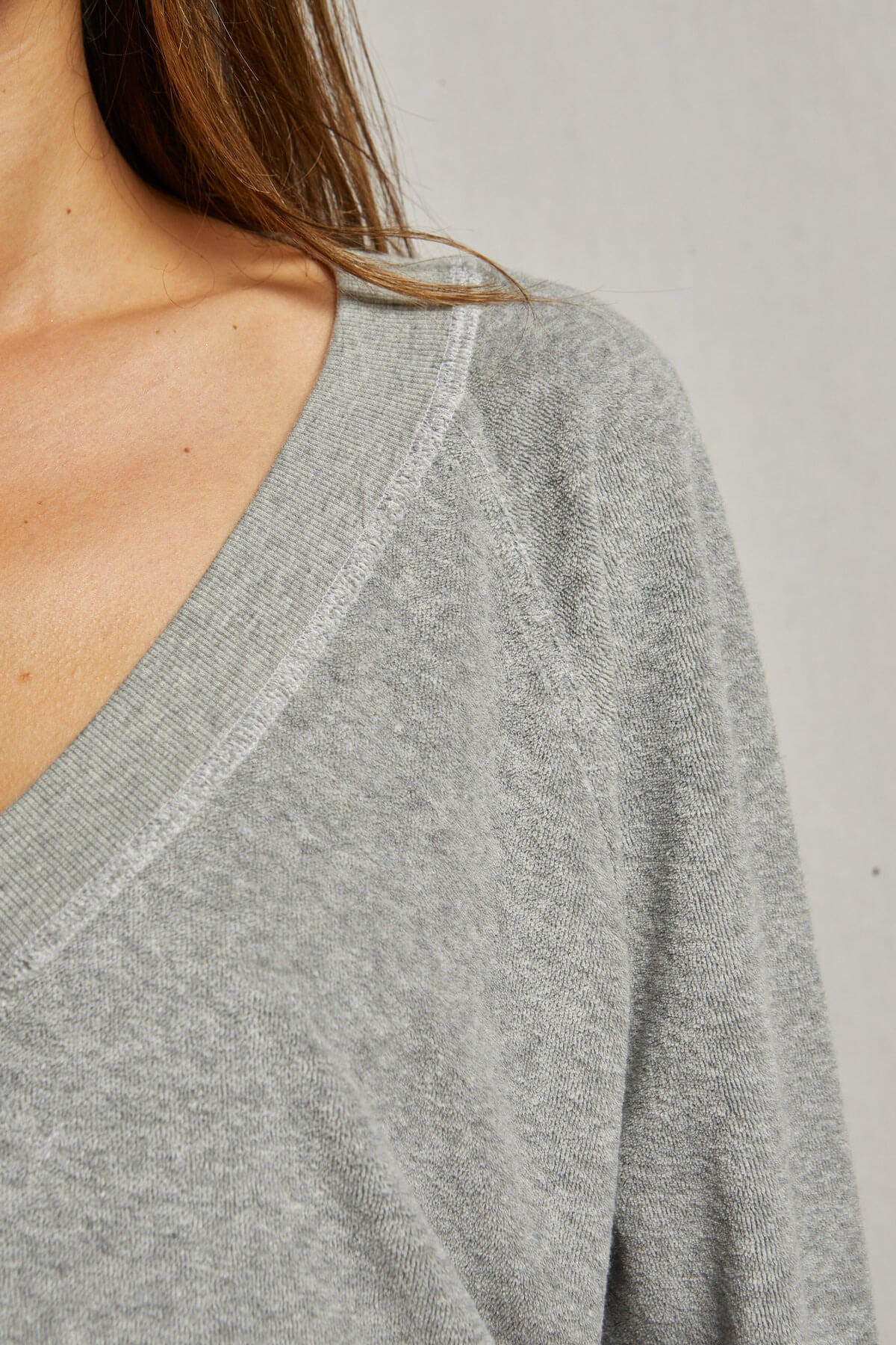 Perfect White Tee Sonny sweatshirt in heather grey